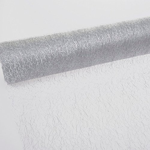 Spiderweb - Mesch - Tischläufer - Tischband - 30cm metallic Silber - Rolle 25m - 67 002-R 300