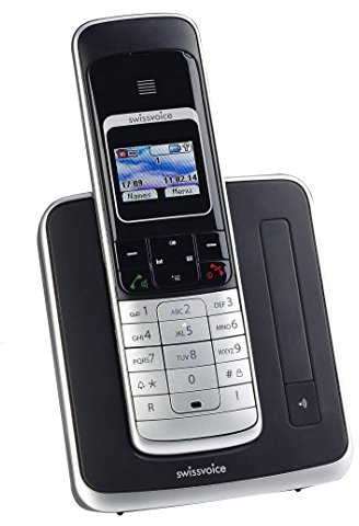 Swissvoice Eurit 459 Colour Schnurloses ISDN Telefon mit graphischem hintergrundbeleuchtetem Farbdisplay (DECT, FullECO)