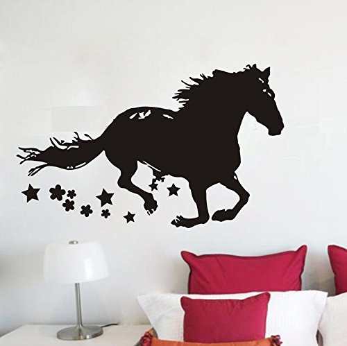 Clest F&H Laufendes Pferd Wandtattoo Wandaufkleber for Kinderzimmer Dekoration Baby-Kindergarten