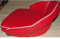 Schleppersitzkissen rot mit Überwurf 45 x 40 cm Lehne 20 cm