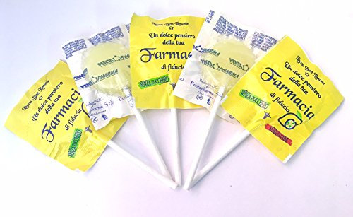 LECCA BON 60 Lecca Lecca Piatti Senza Zucchero e Senza Glutine, Gusto Limone, con Estratto Naturale di Camomilla, Adatti a Bambini e Diabetici, 60 Pezzi Confezionati Singolarmente