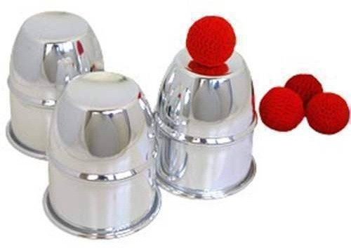 SOLOMAGIA Cups and Balls - Aluminum - Close-Up Magic - Magic Trick