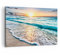 Bilder auf Leinwand 100x70cm Leinwandbild mit Rahmen Meer Welle Strand Groß Wanddeko Bild Schlafzimmer Küche Deko Wandbilder Dekoration Wohnzimmer Wall Decor Canvas Wand Kunstdruck Art AA100x70-3621