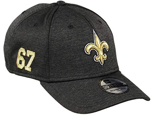 New Era New Orleans Saints NFL Saints Black 39Thirty Stretch Cap - S-M (6 3/8-7 1/4)