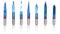 XBF-TOOL, 10pcs Nano Blue Coated 30/40 Degrees PCB Engraving Bit V Shape Carbide End Mill For PCB Machine 3D Milling Cutter (Size : 10PCS degree30X0.5mm)