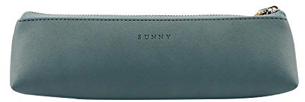 Doraking Stifteetui Kosmetik Make-up Tasche, Schreibwaren Beutel PU Leder Kleine Bleistift Tasche Studenten Reißverschluss Tasche für Stifte, Bleistifte, Marker (Dunkelgrün)