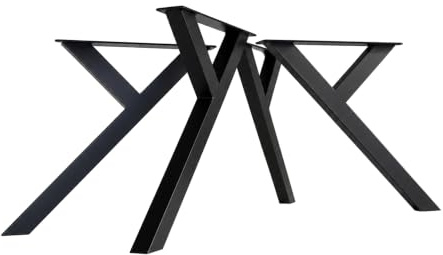 Taormina Design Tischbeine aus Metall in Y-Form, Profil 80x60 mm - 4 pulverbeschichtete Tischbeine - YL8060