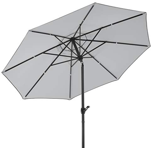 Schneider Sonnenschirm Adria, silbergrau, 300 cm rund, 684-14, Gestell Alu/Stahl, Bespannung Polyester, 7 kg