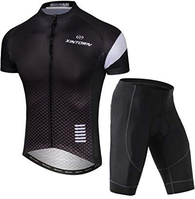 Alivisa Radtrikot für Herren, schnelltrocknend, Radfahren, Outdoor-Sport, Unisex, atmungsaktiv, Mountainbike, Rennrad, Sommer-Set, Baron, XL