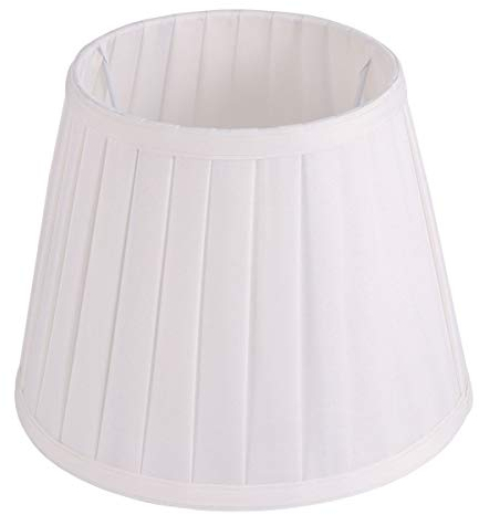 Lurrose Lampenschirm, Plissee-förmig, modern, weiß, Lampenschirm aus Stoff, für Lampen, Fassform, Heimdekoration