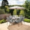 Hectare 6 Seater Garden Furniture Set Outdoor Patio Table Chair Parasol Dining Set (6 Seater, Grey)