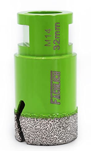 FACHLICH Diamond Core Drill Bit 32mm Porcelain Hole Saw Vacuum Brazed for Porcelain Tile Ceramic Granite Marble