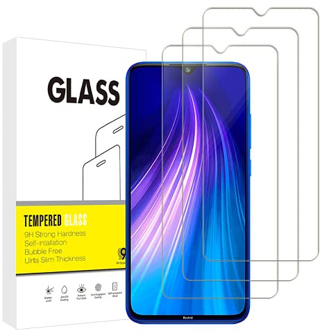 Vuciya 3 Pack Privacidad Cristal Templadode Pantalla para Xiaomi Redmi Note 7/Note 7 Pro/Note 8 antiespia Protector,Dureza 9H,Sin Burbujas, Antihuellas,Antiarañazos,HD