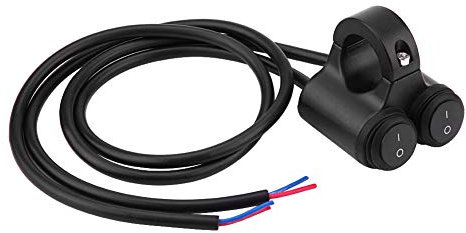 Dioche Commutateur pour Guidon Moto, 22mm 12V Moto Guidon Phare Frein Antibrouillard Klaxon Double Bouton de Commande Interrupteur(Type B)