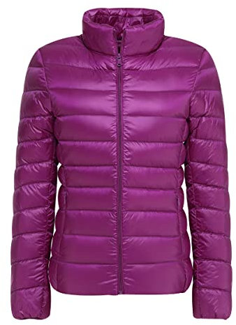 Piumino Leggero Donna Con Cappuccio Invernale Puffer Jacket Piumini Leggeri Donna Invernali Giacca Giubbotto Cappotto Giubbino Giacche Giaccone Piumino Oversize Donna Taglie Forti Down Jacket Viola M