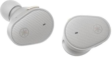 Yamaha TW-E5B True Wireless Earbuds, Bluetooth Headphones, Premium Sound, CVC Clear Voice Capture, Ambient Sound, IPX5 Water Resistant for Sport (Light Gray)