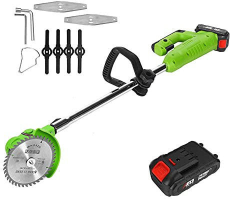 FSCLJ Coupe-Bordure sans Fil, Coupe-Herbe de Jardin à Batterie au Lithium 24 V, Tige télescopique à Chargeur Rapide alimenté par Batterie au Lithium-ION 2.2Ah léger