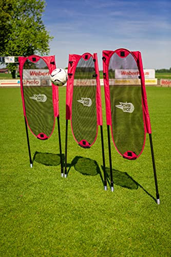 POWERSHOT 3er-Set Freistoßdummies - Flexibel und zusammenklappbar - Ideal für Fußballtrainings und Aufwärmungen