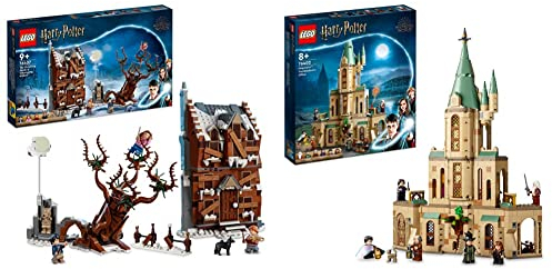 LEGO 76407 Harry Potter Heulende Hütte und Peitschende Weide & 76402 Harry Potter Hogwarts: Dumbledores Büro Set zur Schloss Erweiterung mit dem Schwert Gryffindors