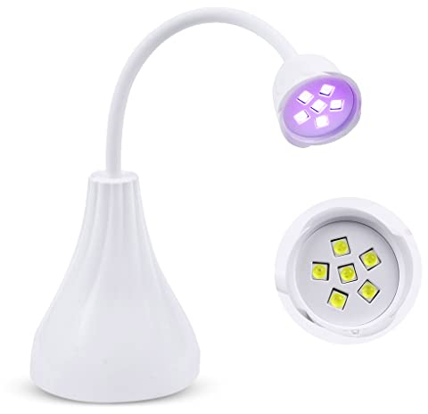 TKMARS UV Lampe Für Gelnägel 360° Einstellbar UV Lampe Klein 18w Led Nagellampe Verdunkelt Die Haut Der Hände Nicht.Eingebauter, Wiederaufladbarer Akku, Einfach Zum Mitnehmen