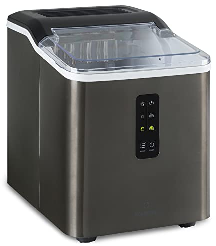 Klarstein Eiswürfelmaschine für Zuhause Camping Gastro, Schnelle Mini Eiswürfelmaschine Klein, Profi Eismaschine für Große Kleine Klare Eiswürfel, Selbstreinigend mit 1,5L Eiswürfelbehälter, 12kg/24h