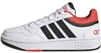 adidas Mixte Enfant Hoops Shoes Chaussures, Cloud White Core Black Bright Red, 28.5 EU