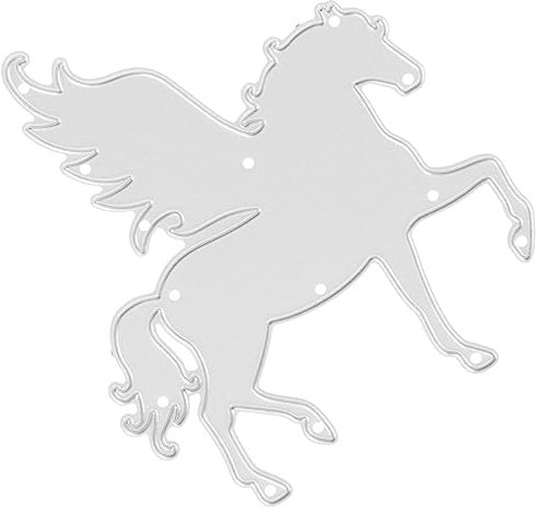 TEHAUX DIY Einhorn-Stanzformen Tier Pferd Metallprägung Stanzformen Werkzeug Schablone Vorlage Form Kartenherstellung Sammelalbum Album Papier Karte Basteln Prägeschablone