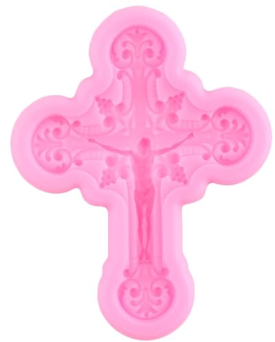 Silikonform für Seife, Kelch, Taufpokal, Kreuz, Fondant, Cupcake, Backen, Zuckerguss, Schokolade, 9 x 7,1 cm