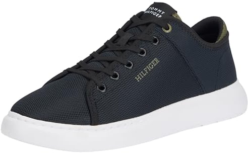 Tommy Hilfiger Uomo Sneakers con Suola Preformata Lightweight Mesh Scarpe, Nero (Black), 45