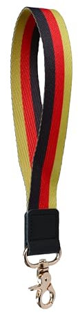 FFILL Germany German Key Flag,Country Wristlet Strap Lanyard Keychain Holder with Key Ring Cell Phone lanyards Key Chain Holder,Be Used for Car ID Backpacks Luggage Motorcycles,Gifts - EDC., Germany