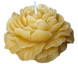 handgemachte Bienenwachskerze Rose aus 100% natürlichem Bienenwachs