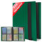 JUSONEY Sammelkarten Album - 160 Pockets Sammelalbum 20 Seiten Pro 4 Pocket mit Wasserdichte Grün Buchdeckel Perfekt zum Sammeln von Karten für MTG Magic,für Match Atta（Grün）