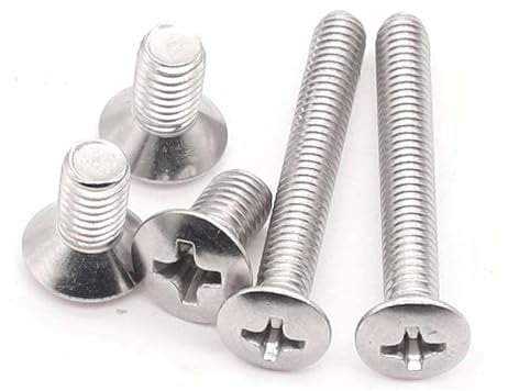 Single Thread Screws,Multi-purpose Woodscrews, GB820 DIN966 A2-70 304 Stainless Steel Cross Recessed Phillips Raised Countersunk Head Half Oval Screw Bolt M2-M6(Color:6mm,Size:50pcs M2.5) (Color : 6