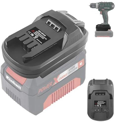 TPDL EIN18PAR - Adattatore batteria per uno su per utensili elettrici Parkside, convertitore per una batteria agli ioni di litio da 18 V, per Parkside 20 V, serie XTeam