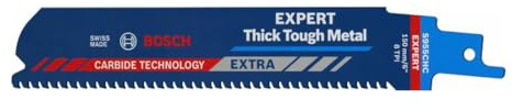 Bosch Accessories 2608900367 LAME de scie sabre CHC EXPERT « Thick Tough Metal » S 955, 10 pièces Longueur lame de scie