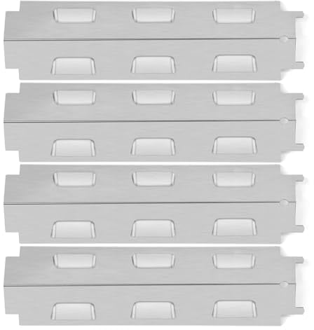 COGRICHBF 37CM Brennerabdeckung für landmann, Enders Boston, tarrington House, Outdoorchef-Perth, Uniflame 750, Tenneker TG4, Edelstahl heizplatte flammenverteiler gasgrill ersatzteile, 4Pack