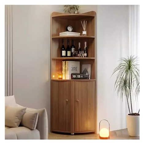 LICONG-2020 Seitenschrank Eckschrank, Wohnzimmer, Schlafzimmer, Aufbewahrungsregal, Wandverkleidung, dreieckiger Schrank, Esszimmer, Eckaufbewahrung, Seitenschrank Eckschrank(A)