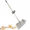 Rastrello per pulci da spiaggia in acciaio inox a denti di squalo setaccio per sabbia con manico lungo staccabile, rastrello per sabbia per spiaggia con foro esagonale da 40 cm