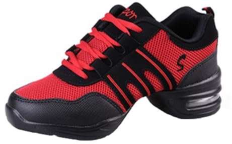 Hixingo Jazzschuhe Damen Cheerleader Schuhe Lace Up Tanzsneaker Damen, Geteilte Sohlen Line Dance Schuhe Damen, Zumba Schuhe Damen für Yoga Fitness Gymnastik Training Schuhe