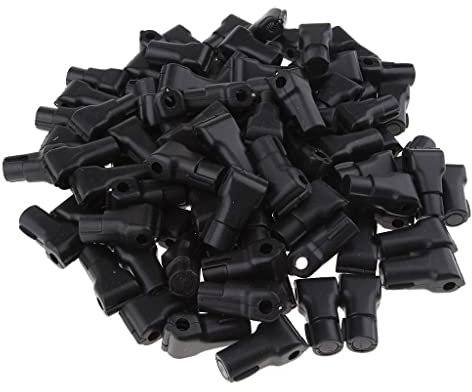 100 candados de seguridad antirrobo de 4 mm, color negro