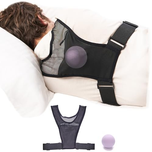 Gilet Anti Ronflement | Appareil Anti Ronflement pour Dormir sur le Côté | Balle pour Empêcher de Dormir sur le Dos | Thérapie Positionnelle Apnée du Sommeil | Léger et Réglable