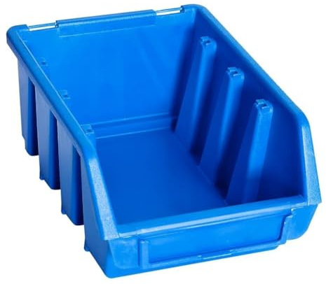 qohoio 146284 Stacking Storage Bins 20 pcs Blue Plastic Storage Organizer Bins,Wall Mount Storage Parts Rack,Stackable Shop Tool Bins for store Screws,Small Parts,Office Supplies and other Accessories