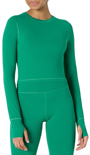 Amazon Essentials Women's Active FormFlex Buttery-Soft Slim-Fit Layering Workout Crop Top