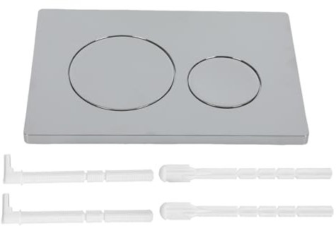 Für Geberit Betätigungsplatte SIGMA 20,Betätigungsplatte für 2-Mengen Spülungen, Doppelbetätigungsplatte, Betätigung von vorne 24.5cm*16.5cm*1.2cm (MattSilber)