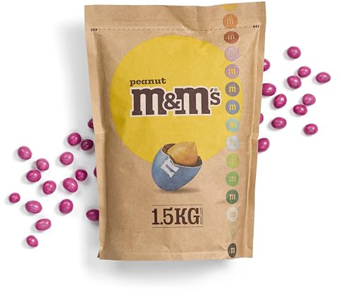 M&M'S Collection Peanut Beutel lose rosa 1,5 kg – Bonbons Schokolade & Erdnüsse, perfekt für Hochzeit, Geburt, Taufe, Babyparty, Gender Reveal, Valentinstag, Romantik, Liebhaber, Kommunion