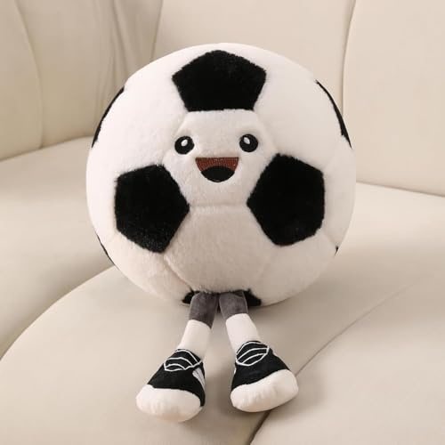 Süßes Fußball Plüsch Kissen, Sport-Style Spielzeug Stofftier für Bett oder Sofa,Cute Soccer Plush Pillow, Practical Sports Throw Pillow and Nice Soccer-Themed Birthday Gift for Football Fans