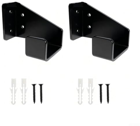 Kettensägen-Wandhalterung, robustes Metall, für Werkstatt und Garten, bietet platzsparende Aufbewahrung und hält Kettensägen sicher montiert (2 Stück schwarz)