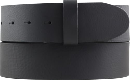 BELTINGER Wechselgürtel aus Vollbüffelleder ohne Schnalle 5 cm | Druckknopf-Gürtel für Damen Herren 50mm | Breiter Leder-Gürtel