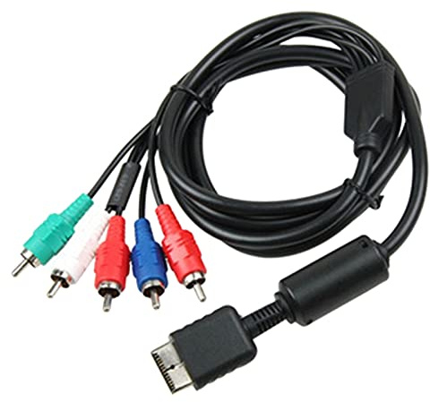 Tuidzljd Ypbpr for PS2//Slim HDTV-Ready TV HD Component AV Cable 5-Wire 6FT Black