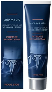 Enthaarungscreme Herren (100g) Sanfte Haarentfernung Körper & Intim – Depilationscreme Men für Brust, Rücken, Beine & Achseln – Mit Meeresalgen-Extrakt für empfindliche Haut